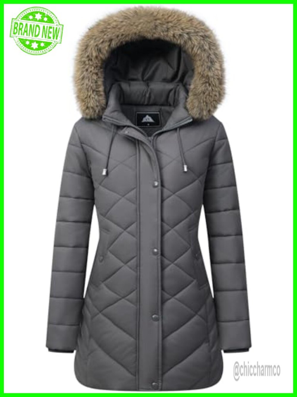 Women's Long Warm Winter Coat Thickened Fleece Lined Down Jacket